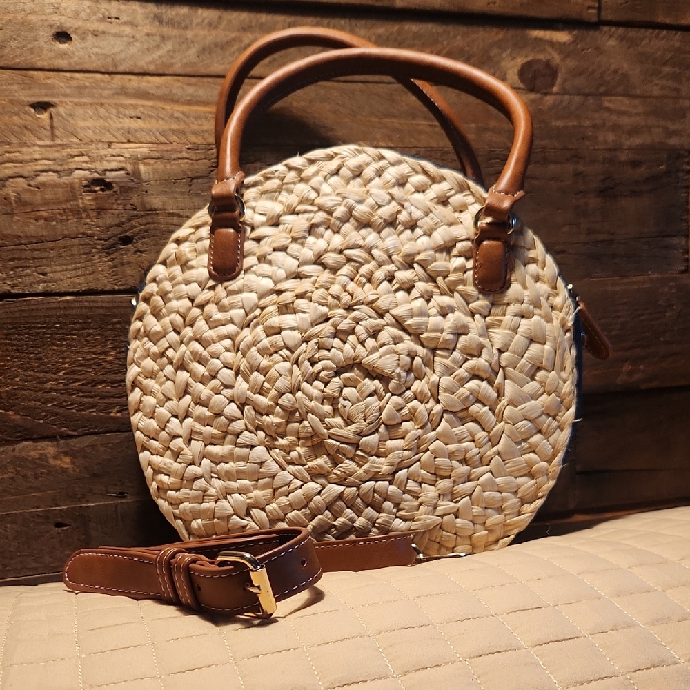 Talbots Round Corn Husk Purse